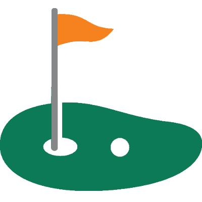 Golf pin and green icon