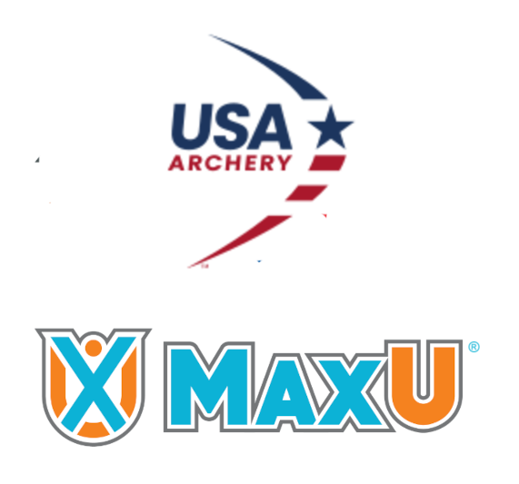 MaxU and USA Archery logos